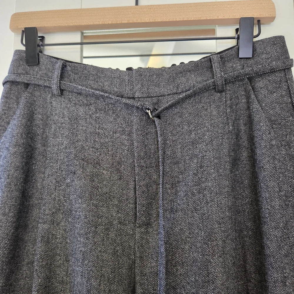 Petite Studio Silas Herringbone Wool Trousers, Charcoal, Medium - Picture 2 of 16